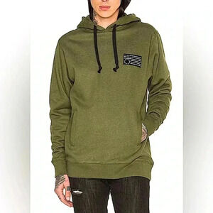 Black Scale Rebel Patch Hoodie Sweatshirt size XL